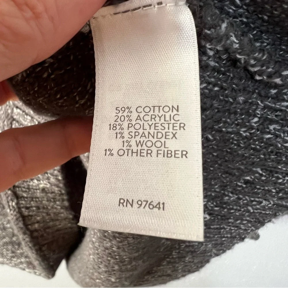 J. Jill Pure Jill Heathered gray sweater size med - Picture 6 of 7